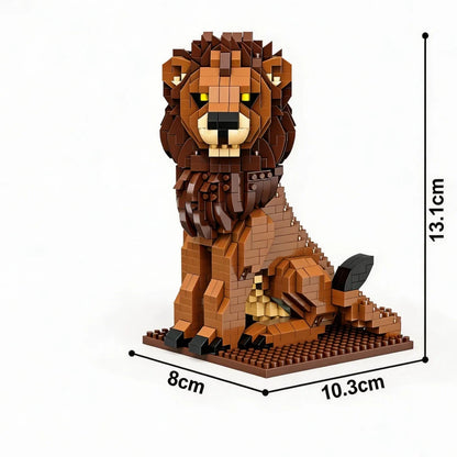 Löwe auf Bauplatte Bausteinset