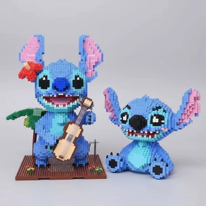 Blaues Wesen mit Gitarre Bausteinset