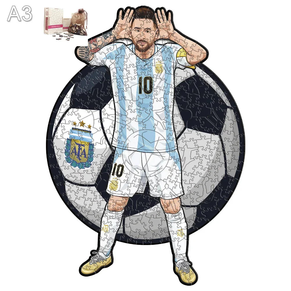 Messi Argentinien – Jubelpose Holzpuzzle