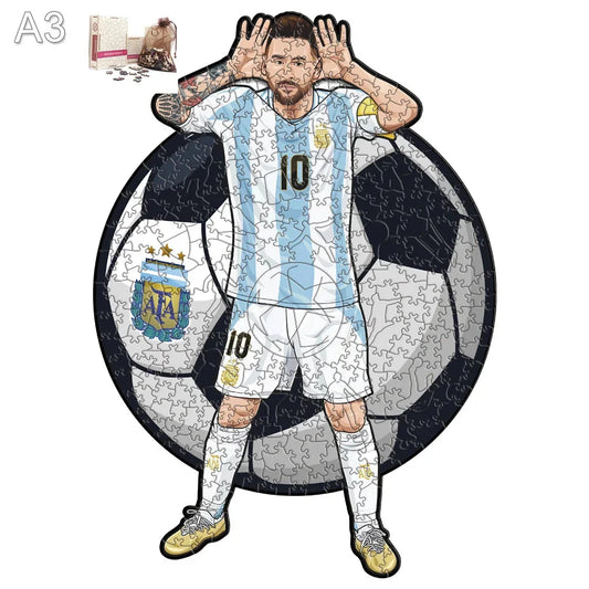 Messi Argentinien – Jubelpose Holzpuzzle