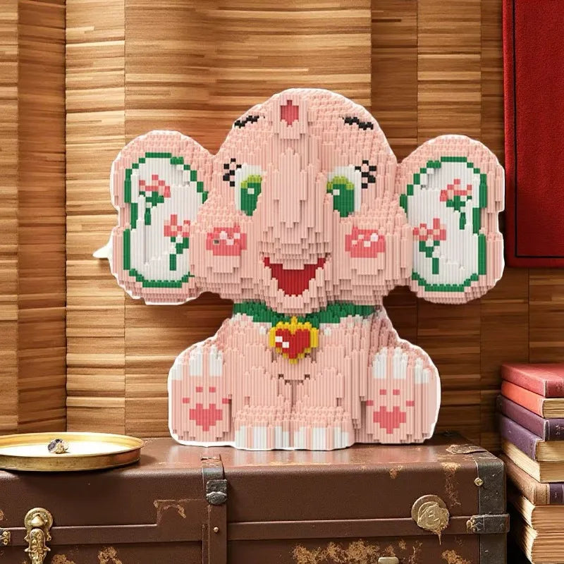 Rosa Elefant Bausteinset