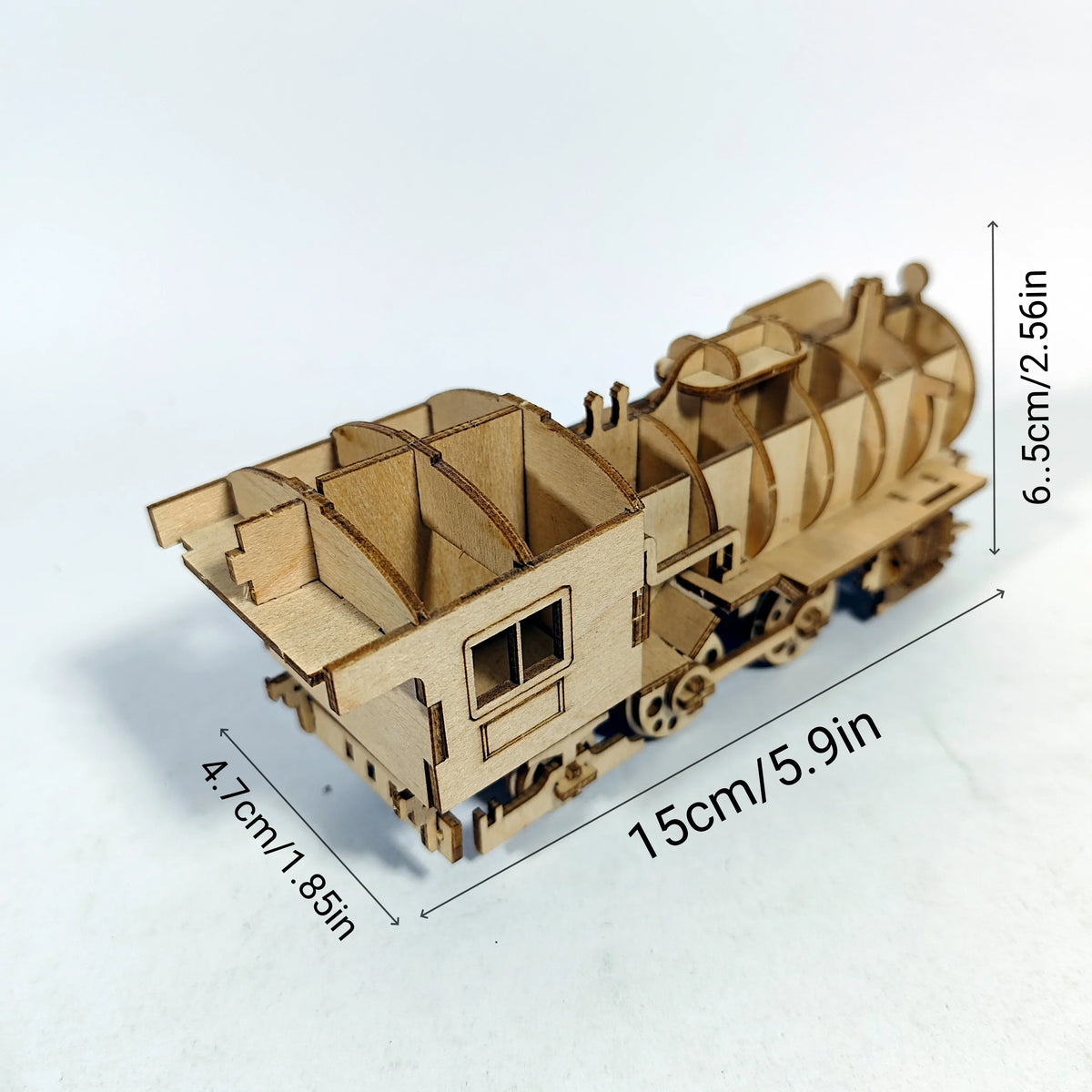 Lokomotive 3D-Holzbausatz