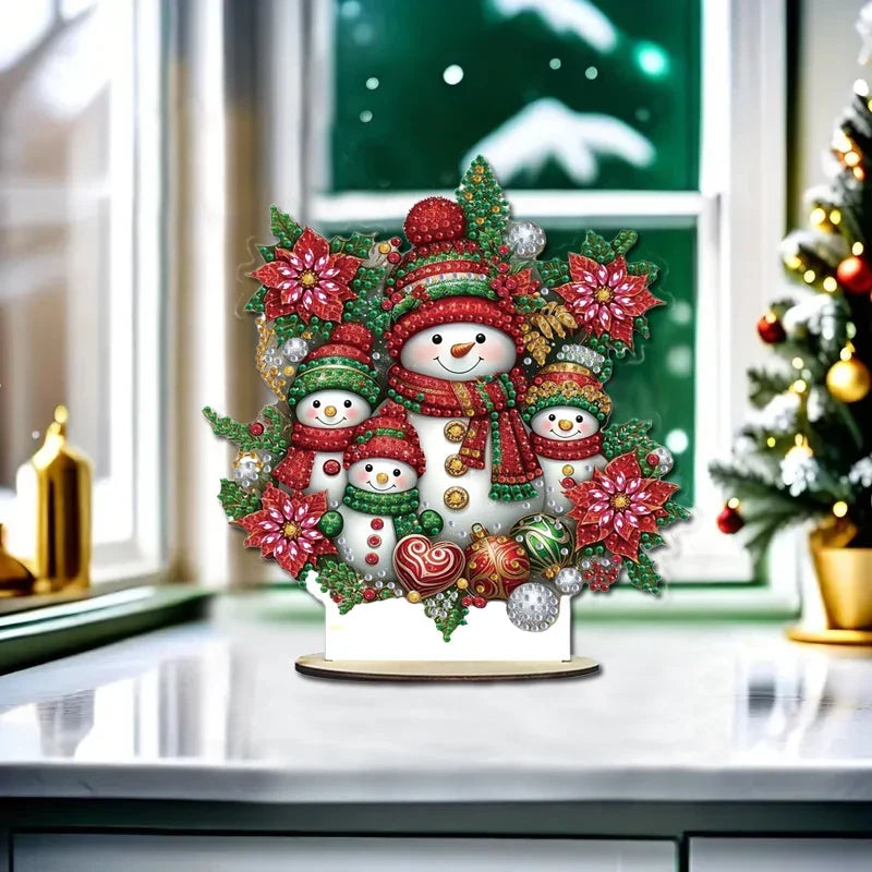 Diamond Painting 5D Schneemann-Familie