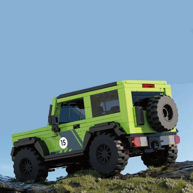 Grünes Rennauto Bausteinset