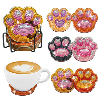 Diamond Painting Hunde-Pfoten-Untersetzer