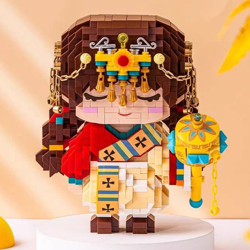 Tibetisches Mädchen Bausteinset