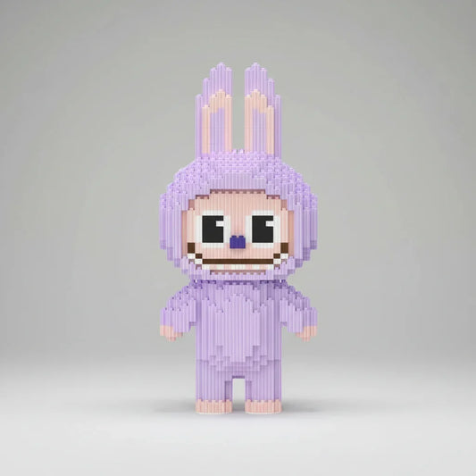 Lila Labubu Bausteinset