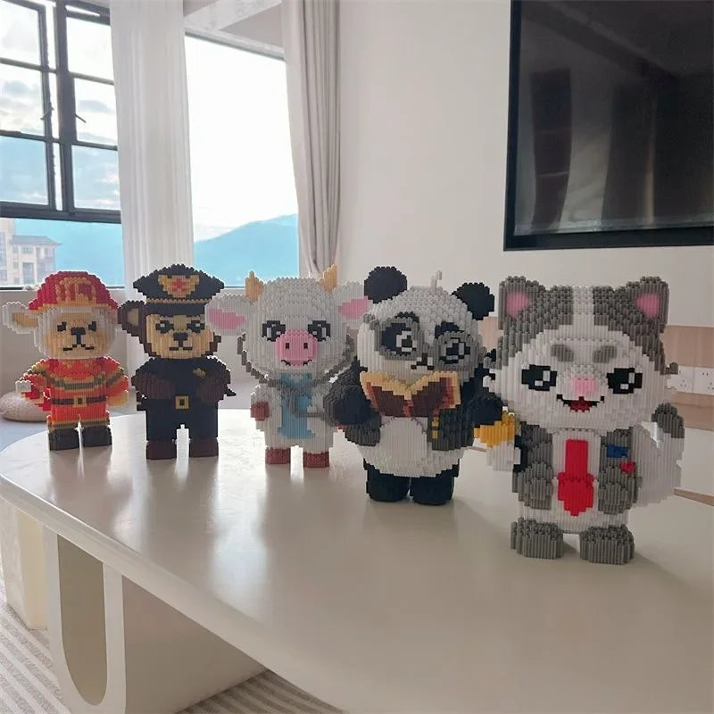 Panda mit Buch Bausteinset