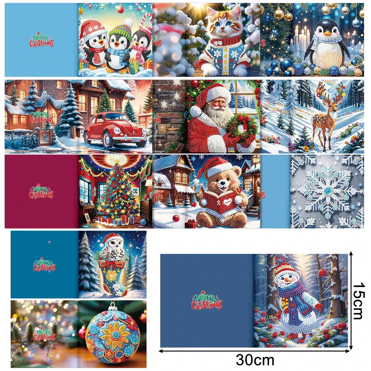 Diamond Painting Weihnachtskarten