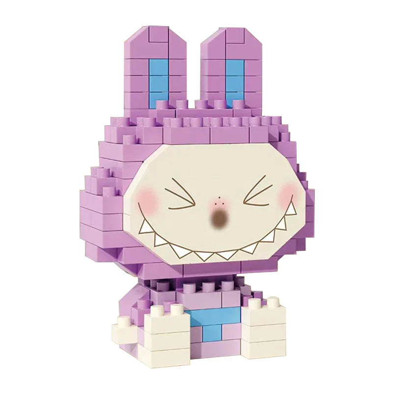 Mini Lila Labubu Bausteinset