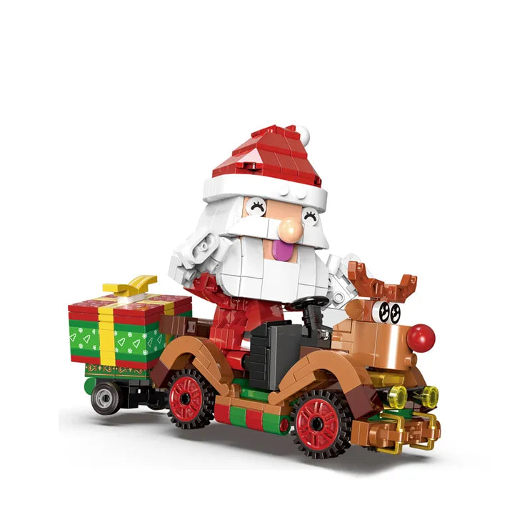Weihnachtsmann auf Auto Bausteinset