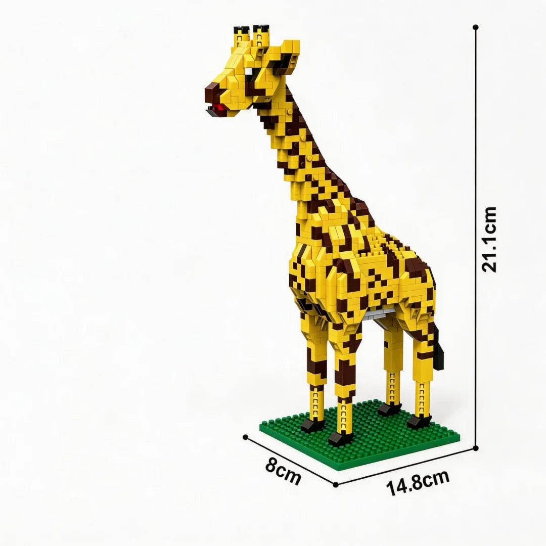 Giraffe auf Bauplatte Bausteinset