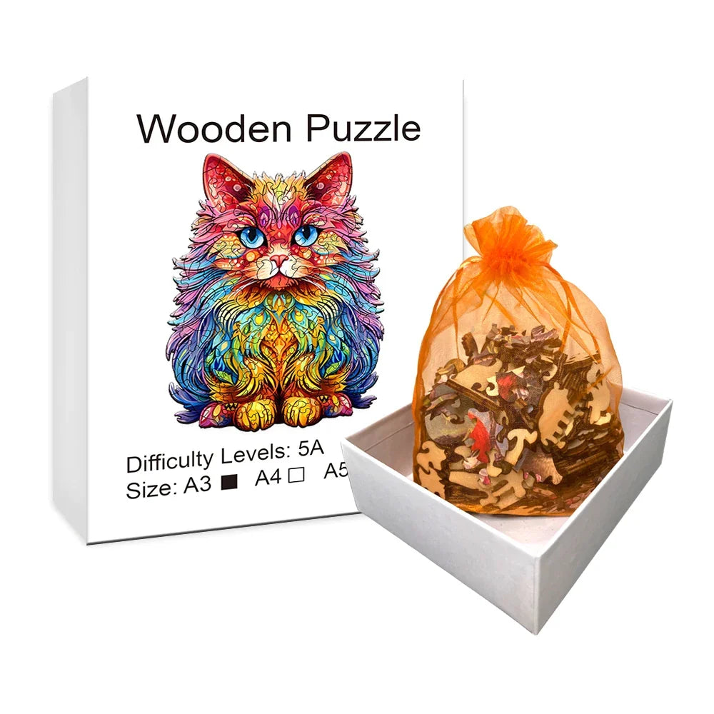 Perserkatze Holzpuzzle