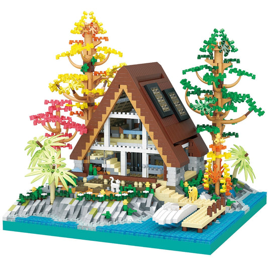 Blockhaus am See Bausteinset