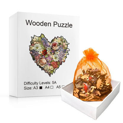 Herz Holzpuzzle