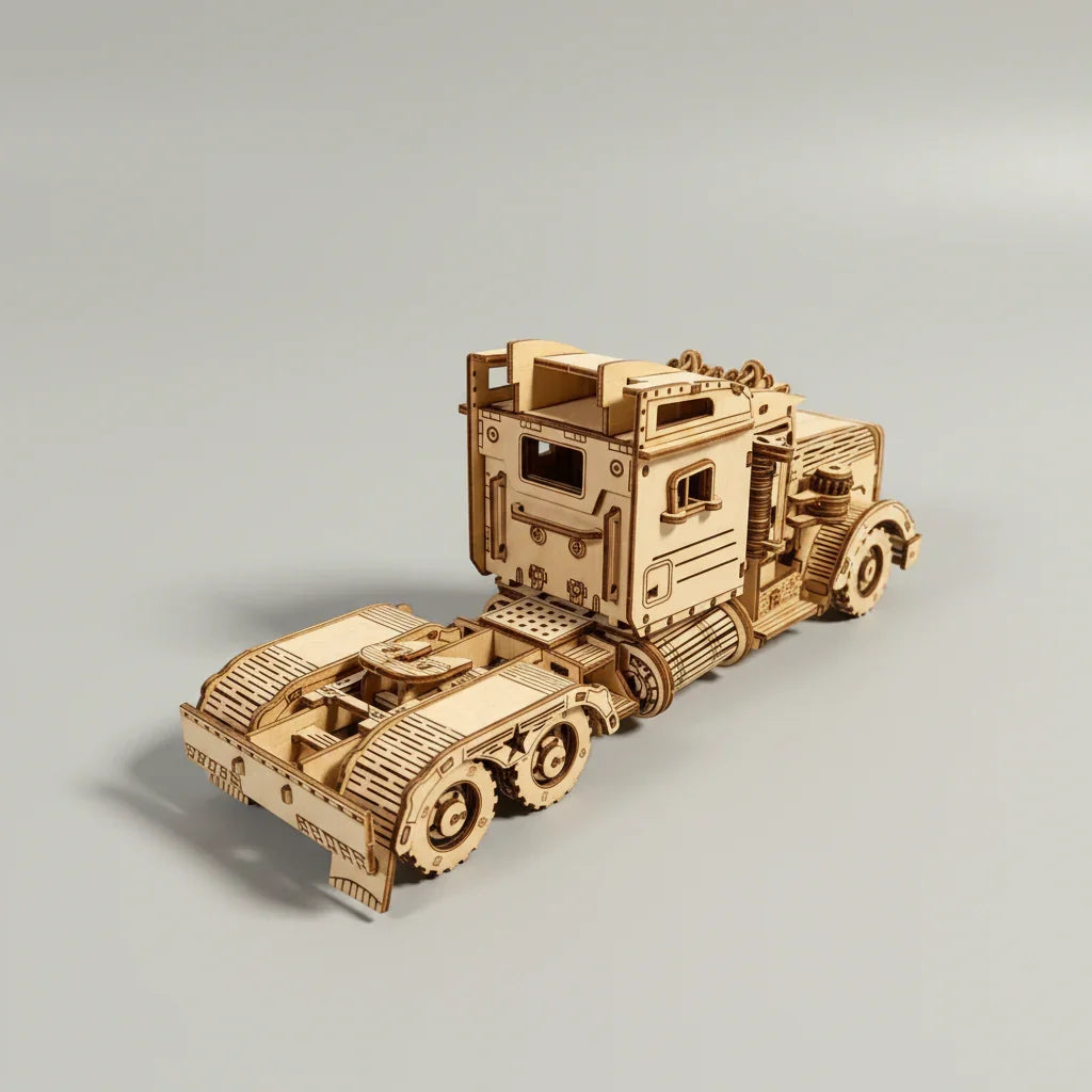 Vintage Amerikanischer Lastwagen 3D-Holzbausatz