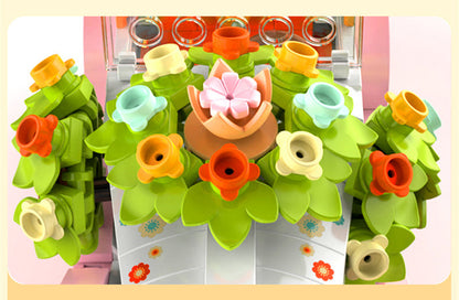 Rosa Hochzeitsauto Bausteinset