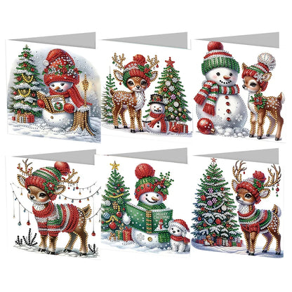Diamond Painting Rentiere & Schneespaß Weihnachtskarten