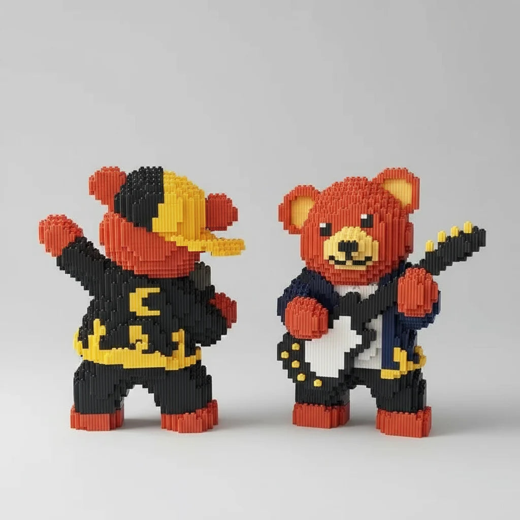 Kuschelbär-Rockstar Bausteinset