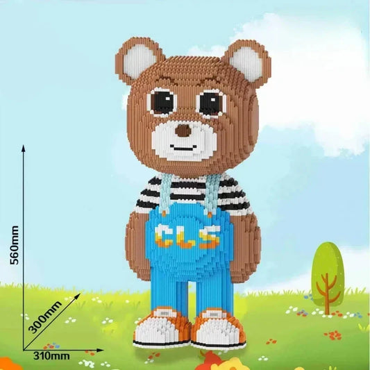 Braunbären mit Latzhose Bausteinset