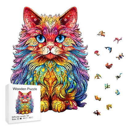 Perserkatze Holzpuzzle