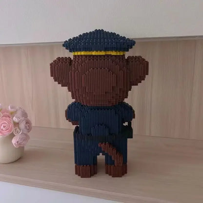 Polizei-Affen Bausteinset