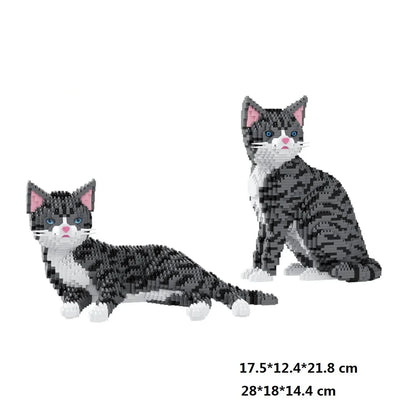 2 in 1 Tabby Katze Bausteinset