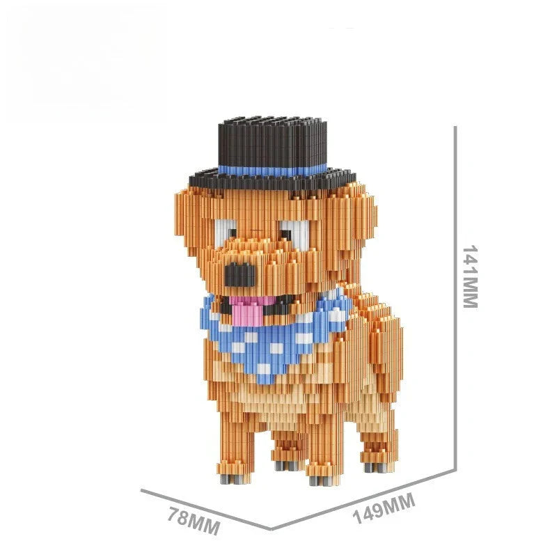 Hund mit Hut Bausteinset