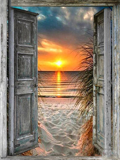 Diamond Painting Abendglühen am Meer