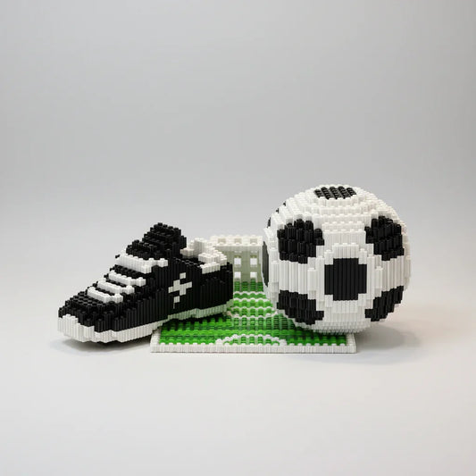 Fußballschuh auf Feld Bausteinset