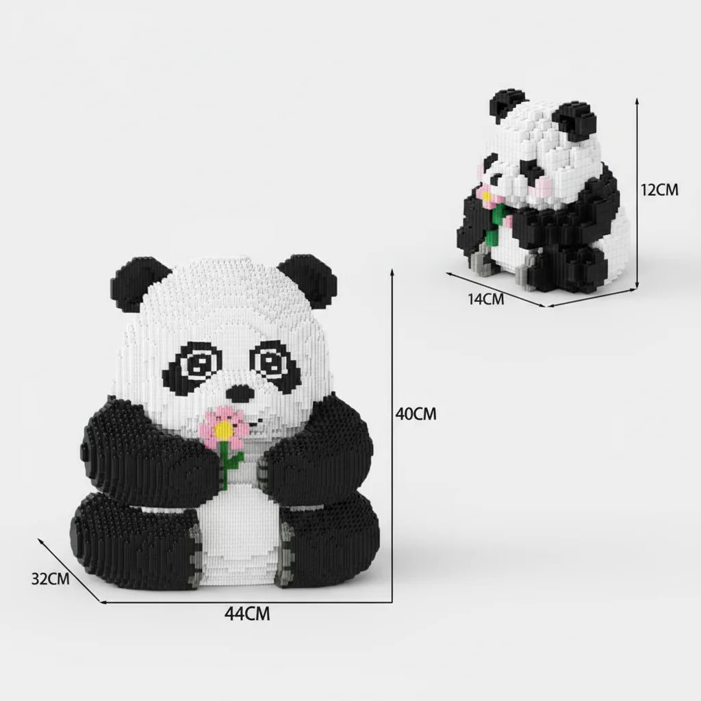 Mega- und Mini-Panda Bausteinset