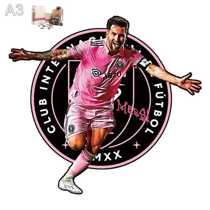 Messi Inter Miami Heimtrikot Holzpuzzle