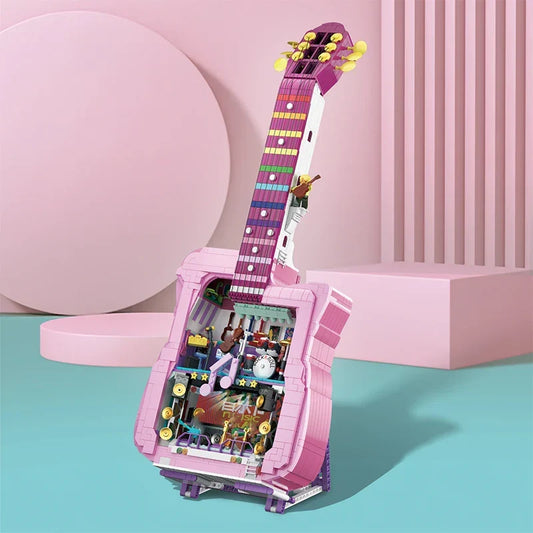 Rosa Gitarre Bausteinset