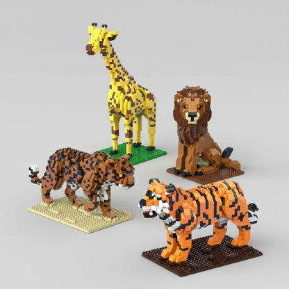 Jagd-Leopard auf Bauplatte Bausteinset