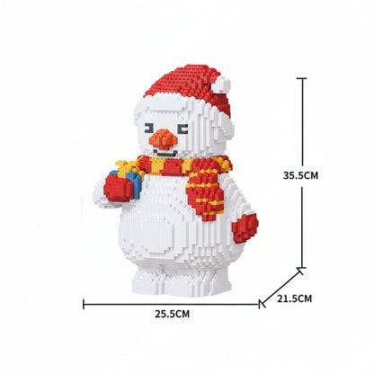 Schneemann mit Schal Bausteinset