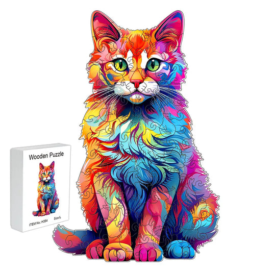 Katze Holzpuzzle