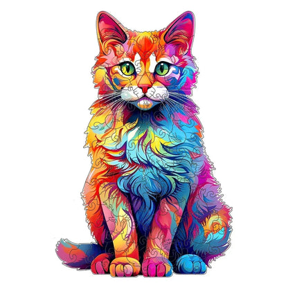 Katze Holzpuzzle