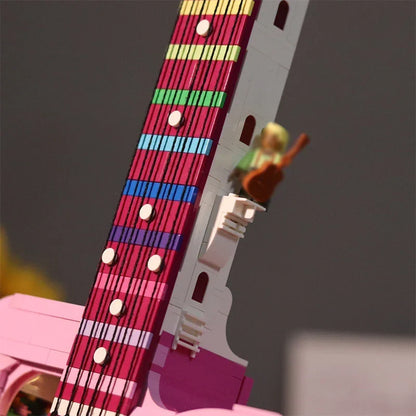 Rosa Gitarre Bausteinset