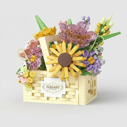 Kreativer Blumenkorb Bausteinset