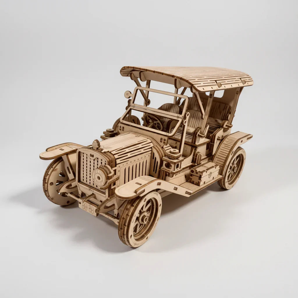 Vintage Klassiker Auto 3D-Holzbausatz