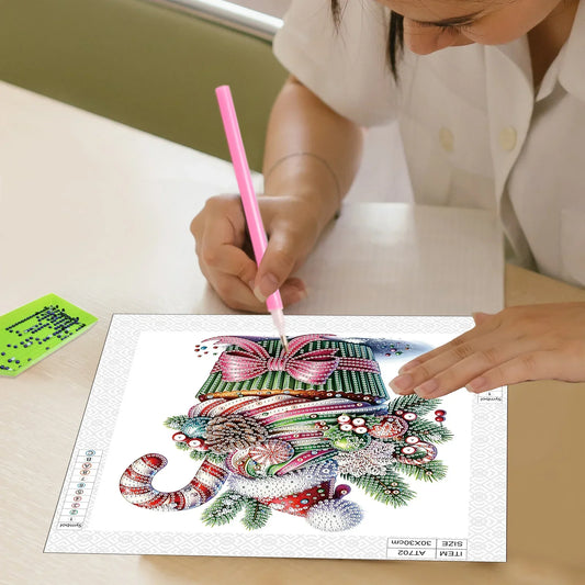 Diamond Painting Weihnachts-Cupcake