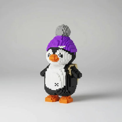 Pinguin mit Mütze Bausteinset