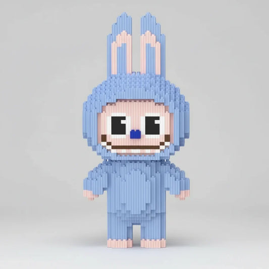 Blauer Labubu Bausteinset