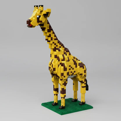 Giraffe auf Bauplatte Bausteinset