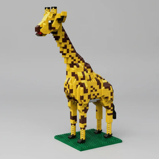 Giraffe auf Bauplatte Bausteinset