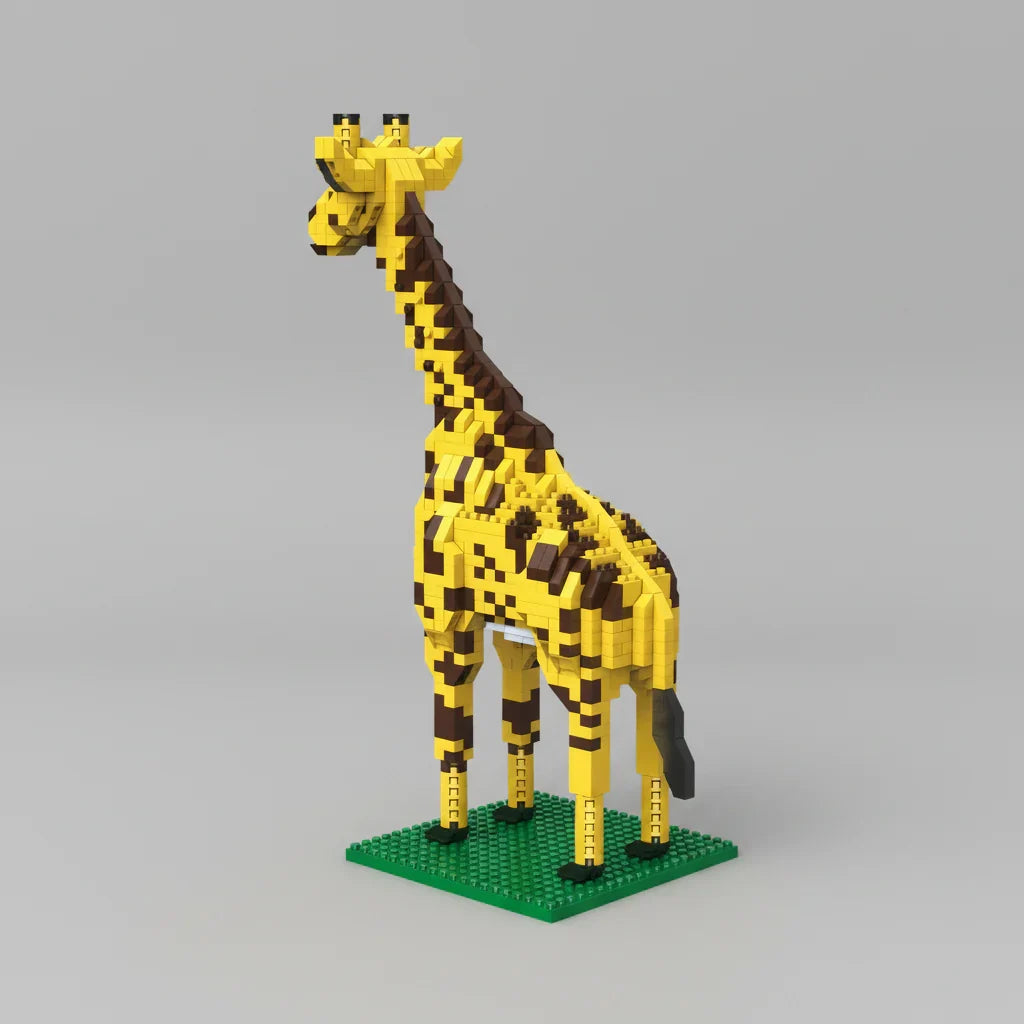 Giraffe auf Bauplatte Bausteinset