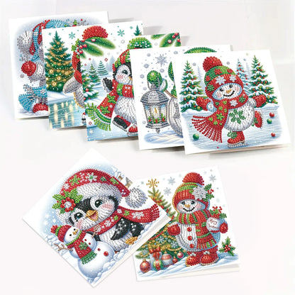 Diamond Painting Pinguine & Schneemänner Weihnachtskarten
