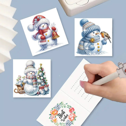 Diamond Painting Schneemann-Karten