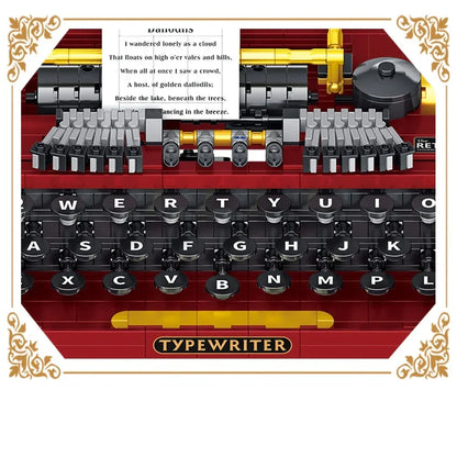 Vintage Schreibmaschine Bausteinset