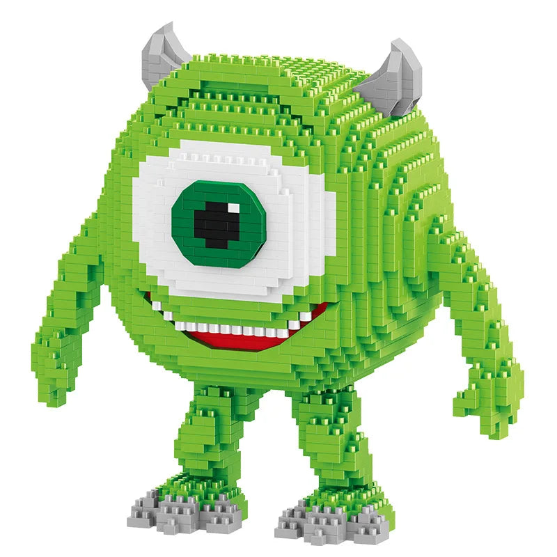 Grünes Monster mit einem Auge Bausteinset